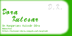 dora kulcsar business card